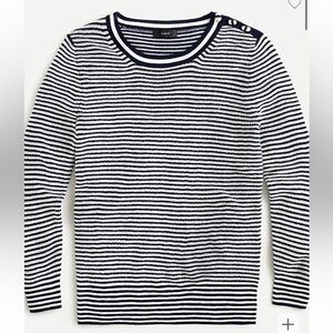 J. Crew Shoulder-button sweater in stripe‎